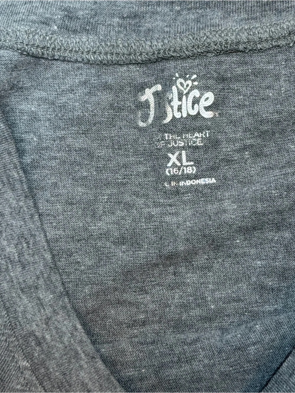 Justice Girls XL 16 18 Stand United Glitter Heart Graphic Tie Front Tee